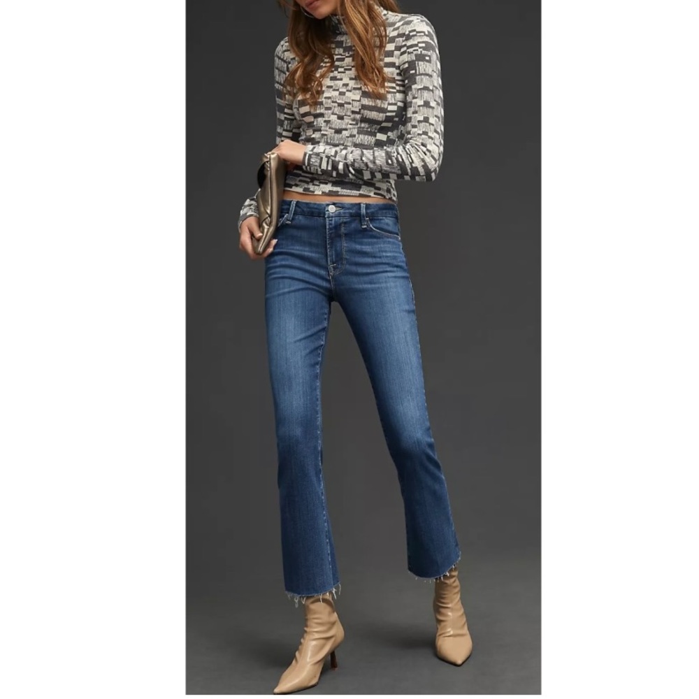 Frame Cropped Mini Boot Cut Stretch Jeans